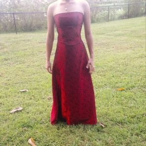 Maroon Formal Gown, 2 piece